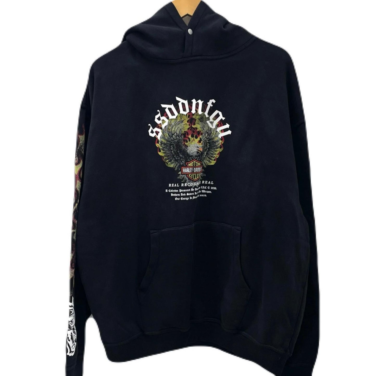 【中古】HARLEY-DAVIDSON×DARC SPORT | ハーレーダビットソン×ダークスポーツ 長袖パーカー ブラック サイズ：L【尾張小牧店】