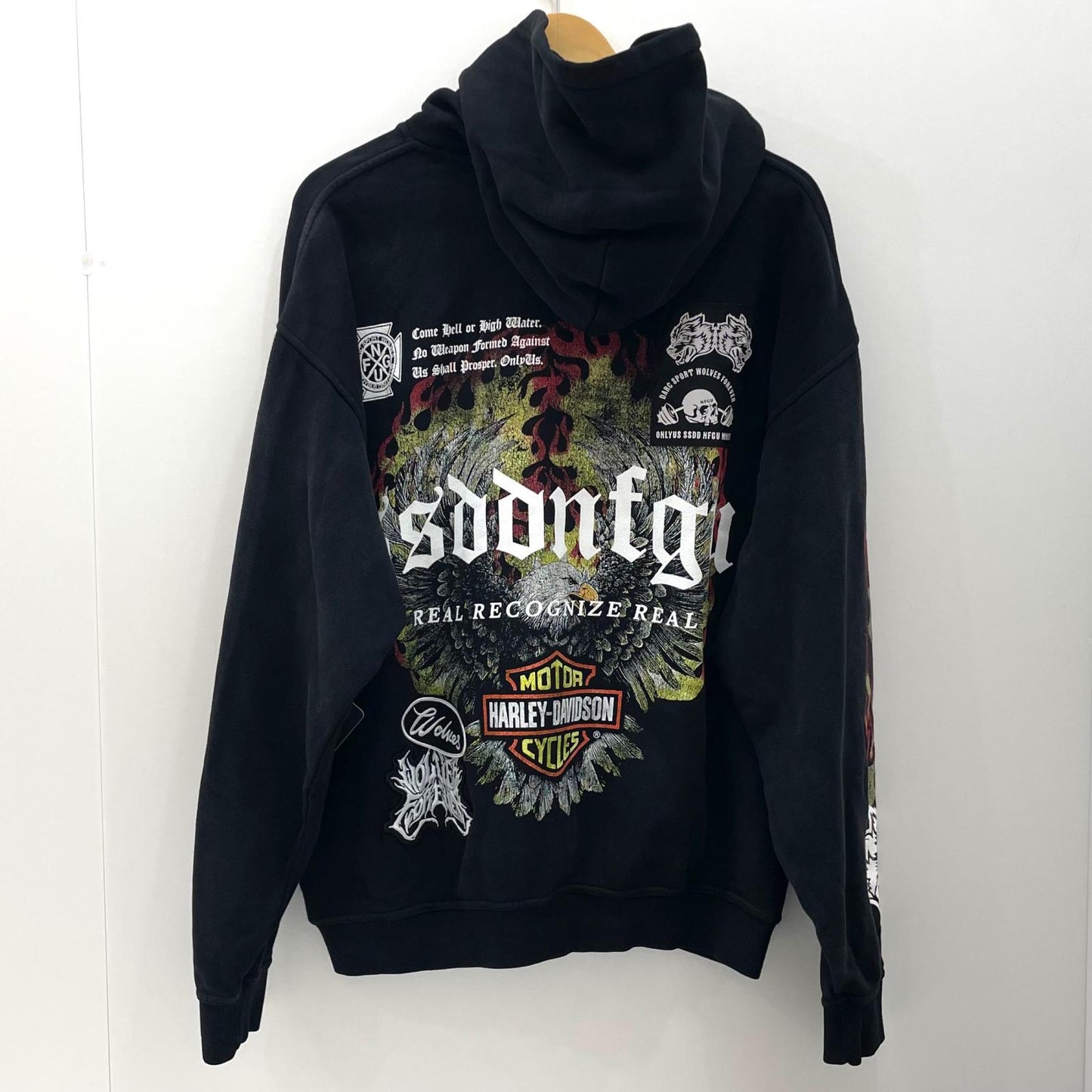 【中古】HARLEY-DAVIDSON×DARC SPORT | ハーレーダビットソン×ダークスポーツ 長袖パーカー ブラック サイズ：L【尾張小牧店】