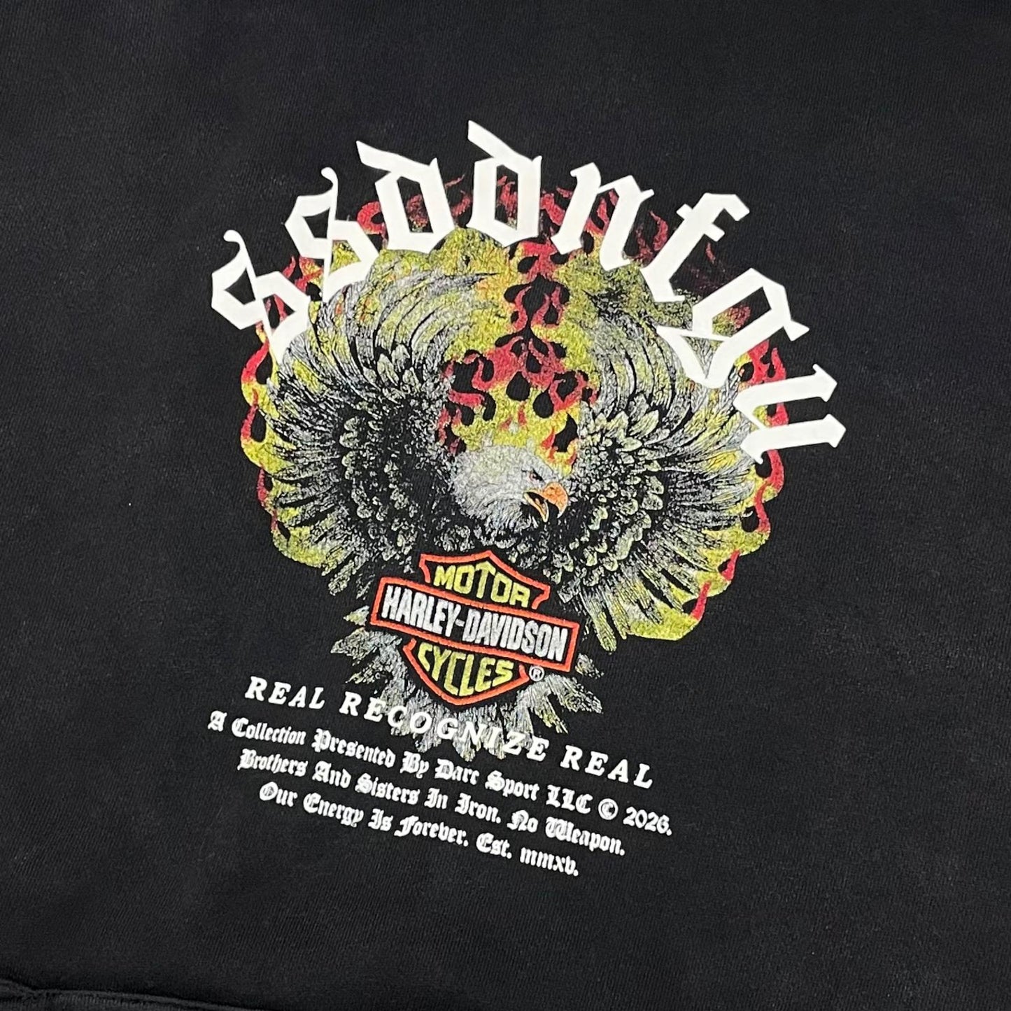 【中古】HARLEY-DAVIDSON×DARC SPORT | ハーレーダビットソン×ダークスポーツ 長袖パーカー ブラック サイズ：L【尾張小牧店】