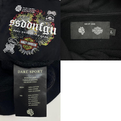 【中古】HARLEY-DAVIDSON×DARC SPORT | ハーレーダビットソン×ダークスポーツ 長袖パーカー ブラック サイズ：L【尾張小牧店】