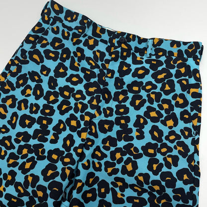 【中古】COMME des GARCONS HOMME PLUS | コムデギャルソンオムプリュス ヒョウ柄　レオパード　ショートパンツ ハーフパンツ　PF-P008 ブルー×ブラック×イエロー サイズ：S【尾張小牧店】