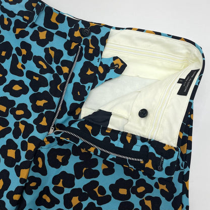 【中古】COMME des GARCONS HOMME PLUS | コムデギャルソンオムプリュス ヒョウ柄　レオパード　ショートパンツ ハーフパンツ　PF-P008 ブルー×ブラック×イエロー サイズ：S【尾張小牧店】
