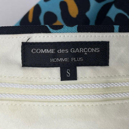 【中古】COMME des GARCONS HOMME PLUS | コムデギャルソンオムプリュス ヒョウ柄　レオパード　ショートパンツ ハーフパンツ　PF-P008 ブルー×ブラック×イエロー サイズ：S【尾張小牧店】