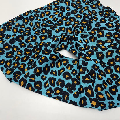 【中古】COMME des GARCONS HOMME PLUS | コムデギャルソンオムプリュス ヒョウ柄　レオパード　ショートパンツ ハーフパンツ　PF-P008 ブルー×ブラック×イエロー サイズ：S【尾張小牧店】
