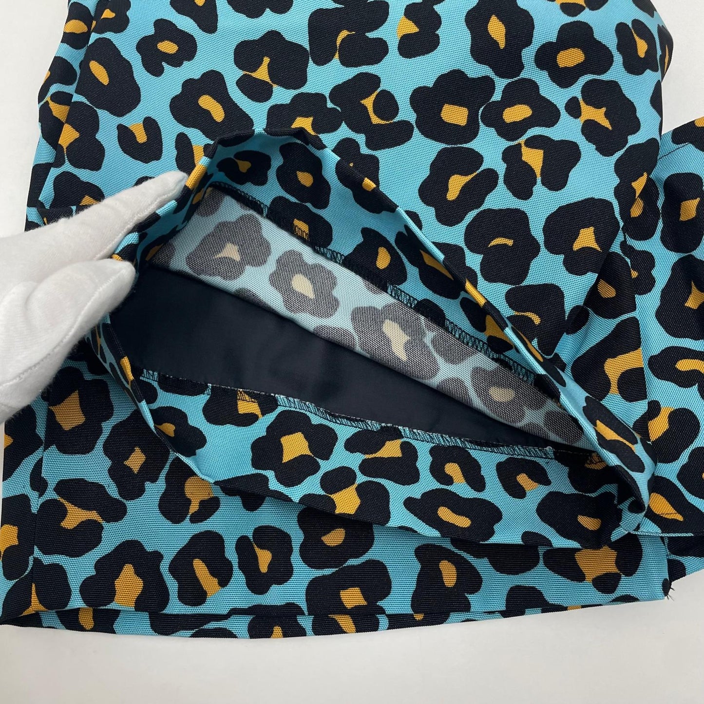【中古】COMME des GARCONS HOMME PLUS | コムデギャルソンオムプリュス ヒョウ柄　レオパード　ショートパンツ ハーフパンツ　PF-P008 ブルー×ブラック×イエロー サイズ：S【尾張小牧店】