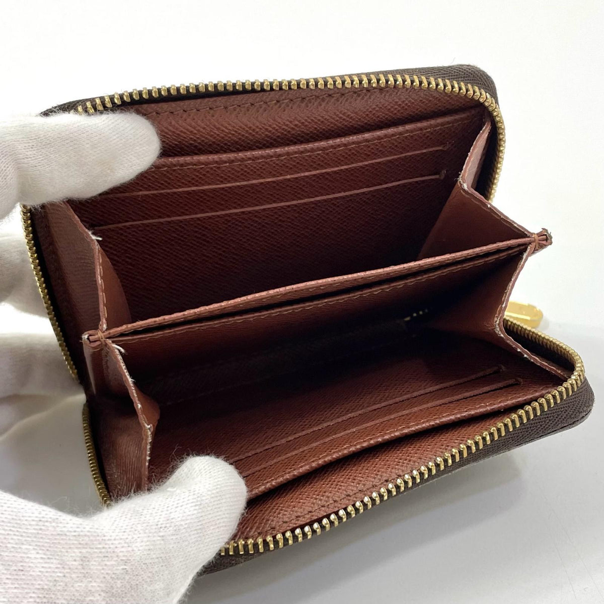 【中古】LOUIS VUITTON | ルイ・ヴィトン ジッピー コインパース モノグラム コインケース ラウンドファスナー M60067 ブラウン【尾張小牧店】3635