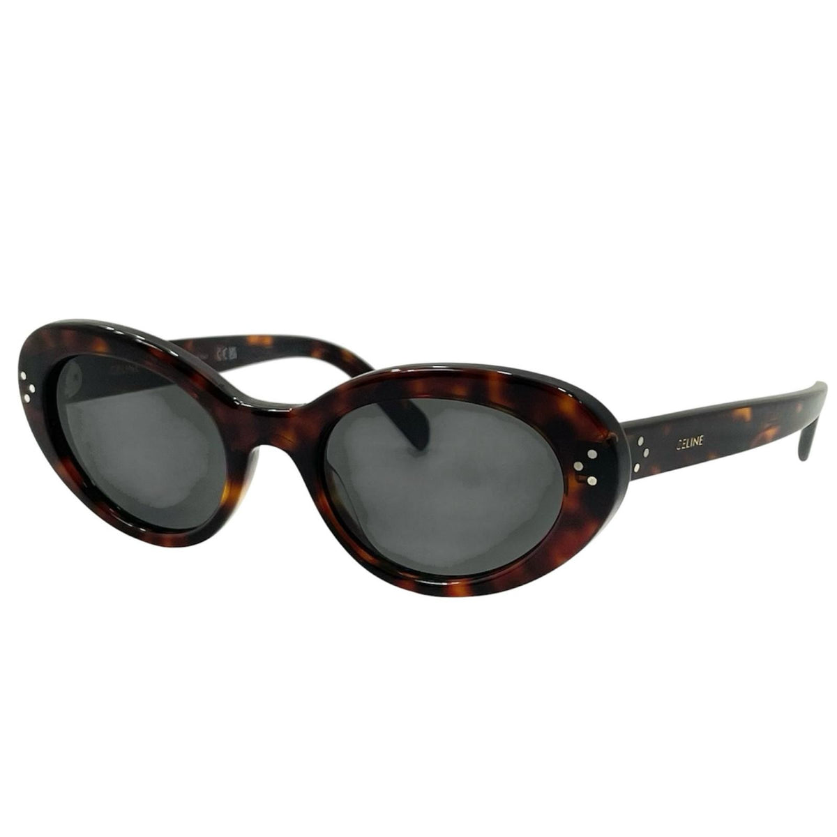 【中古】CELINE | セリーヌ キャットアイ S193 オーバル サングラス CL40193I ダーク ハバナ ブラウン【尾張小牧店】