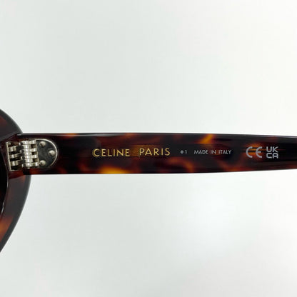 【中古】CELINE | セリーヌ キャットアイ S193 オーバル サングラス CL40193I ダーク ハバナ ブラウン【尾張小牧店】