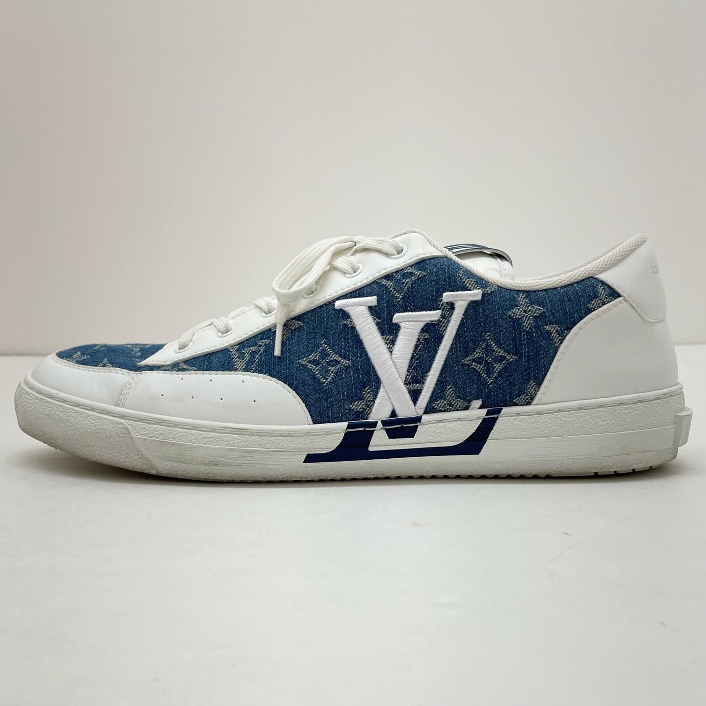 【中古】LOUIS VUITTON | ルイ・ヴィトン　チャーリーラインデニム ローカットスニーカー 靴　LD0232　ブルー×ホワイト【尾張小牧店】