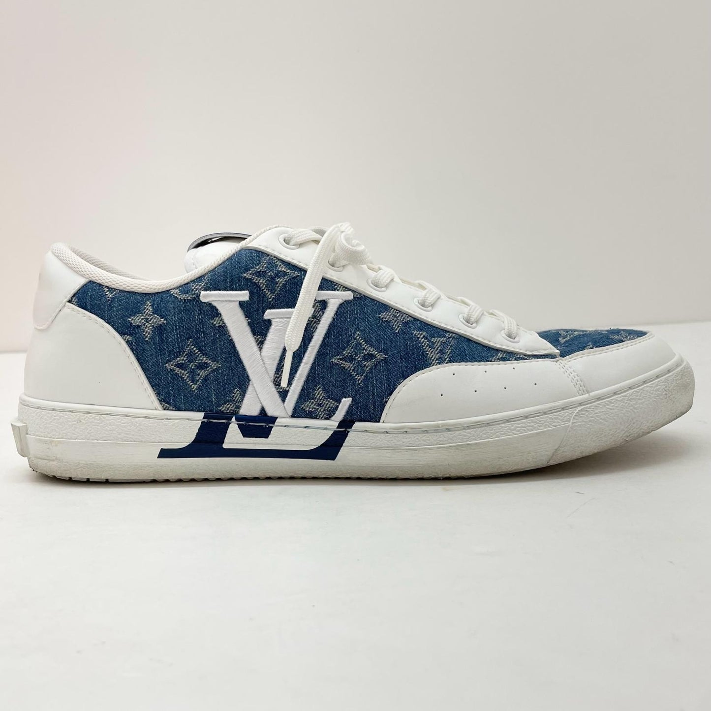 【中古】LOUIS VUITTON | ルイ・ヴィトン　チャーリーラインデニム ローカットスニーカー 靴　LD0232　ブルー×ホワイト【尾張小牧店】