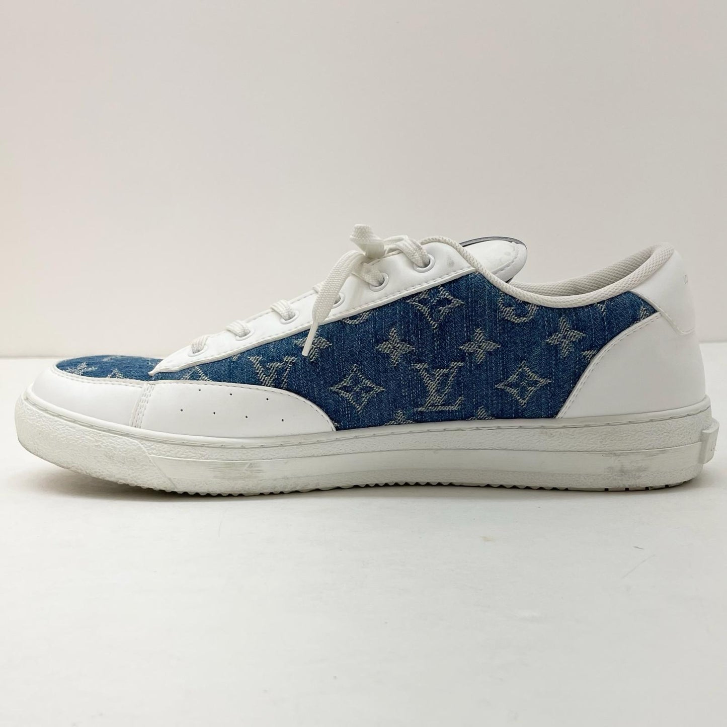 【中古】LOUIS VUITTON | ルイ・ヴィトン　チャーリーラインデニム ローカットスニーカー 靴　LD0232　ブルー×ホワイト【尾張小牧店】