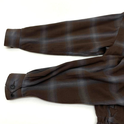 【中古】WACKOMARIA | ワコマリア　24SS OMBRE CHECK 50S JACKET チェック柄ジャケット 24SS-WMO-BL18 ブラウン サイズ：M【尾張小牧店】