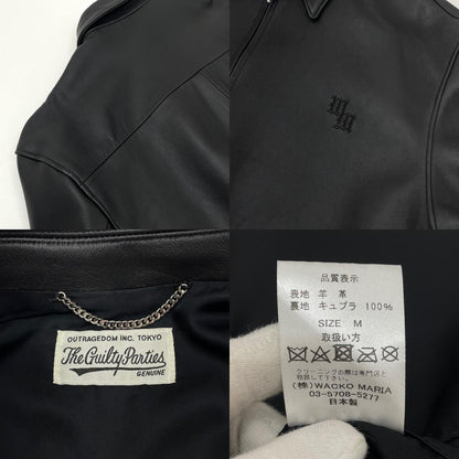 【中古】WACKOMARIA | ワコマリア　24SS LEATHER JACKET TYPE-2 レザージャケット 24SS-WMO-JK03 ブラック サイズ：M【尾張小牧店】