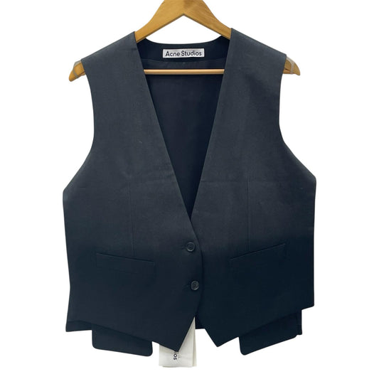 【中古】ACNE STUDIOS | アクネストゥディオズ V NECK VEST ベスト RW-WN-SUIT000033 ブラック サイズ：36【尾張小牧店】