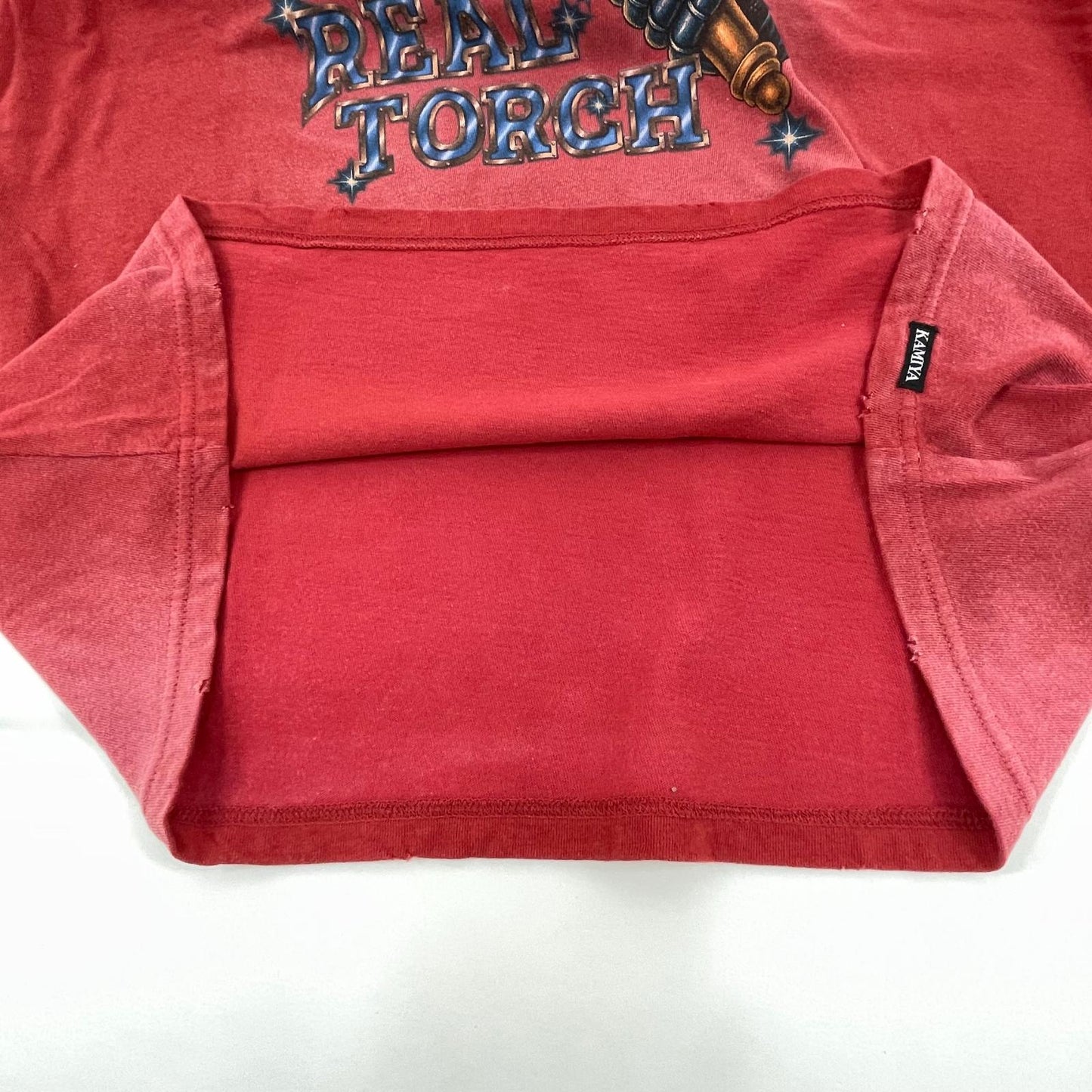 REAL TORCH Distressed Pocket T-shirt 半袖Ｔシャツ G16TS090 レッド サイズ：M【尾張小牧店】