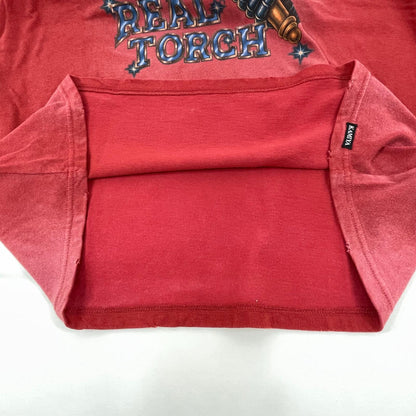 REAL TORCH Distressed Pocket T-shirt 半袖Ｔシャツ G16TS090 レッド サイズ：M【尾張小牧店】