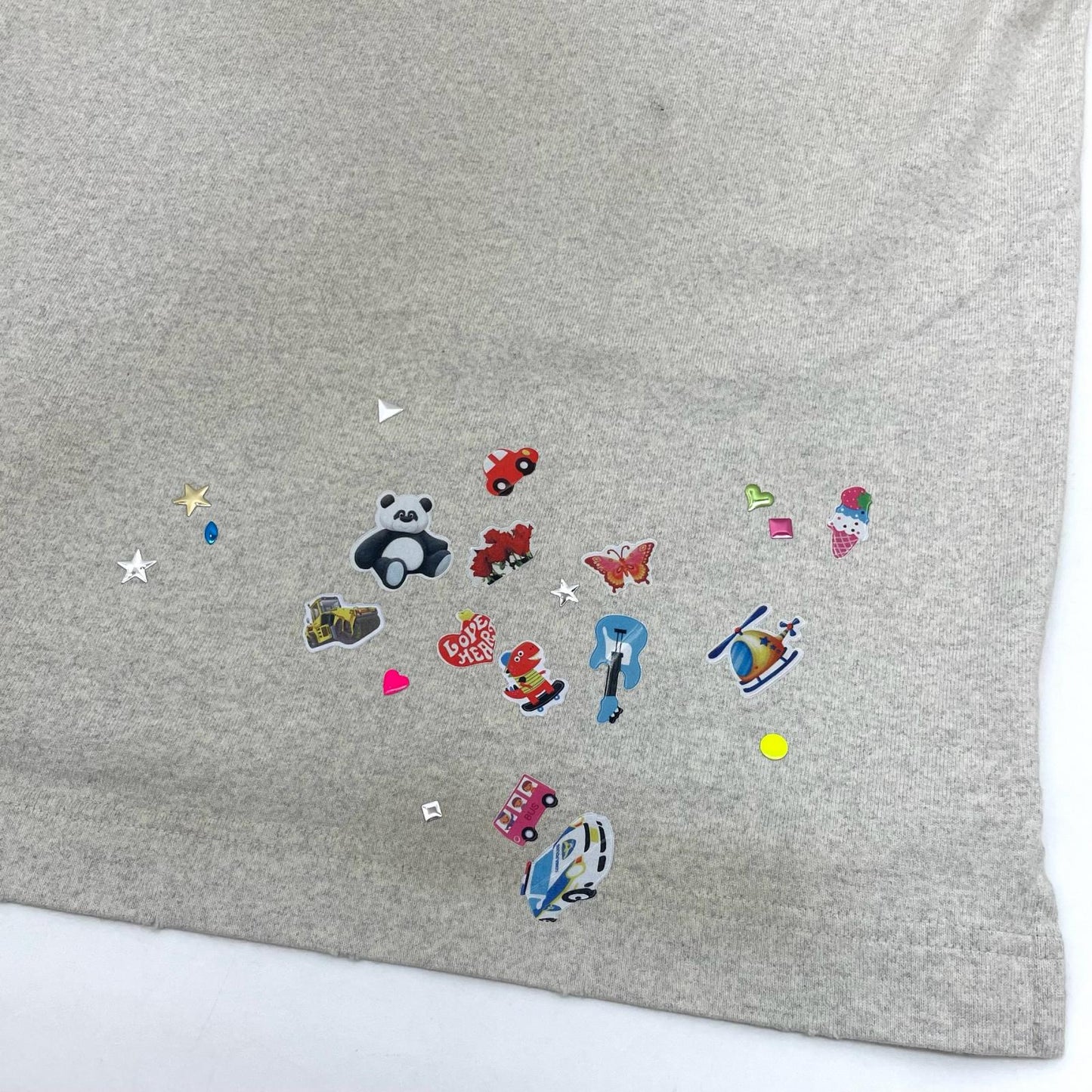 【中古】MIHARA YASUHIRO | ミハラヤスヒロ 26SS Kids Sticker Printed T-shirt 半袖Ｔシャツ J16TS821 グレー サイズ：44【尾張小牧店】