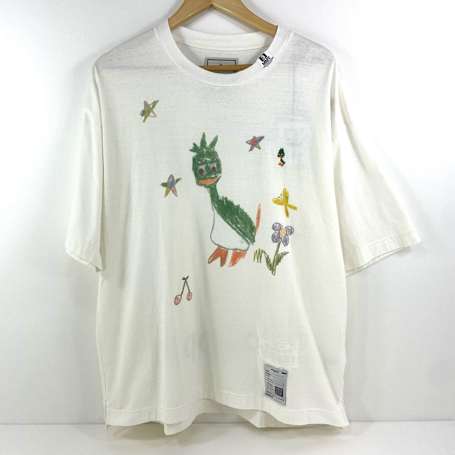 MIHARA YASUHIRO | ミハラヤスヒロ Leon Doodle Printed T-shirt 半袖Ｔシャツ J16TS862 ホワイト サイズ：46【尾張小牧店】