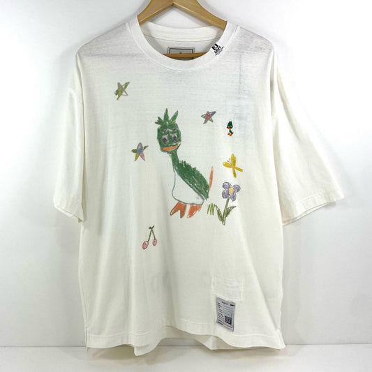 MIHARA YASUHIRO | ミハラヤスヒロ Leon Doodle Printed T-shirt 半袖Ｔシャツ J16TS862 ホワイト サイズ：46【尾張小牧店】