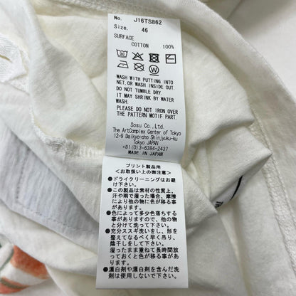 MIHARA YASUHIRO | ミハラヤスヒロ Leon Doodle Printed T-shirt 半袖Ｔシャツ J16TS862 ホワイト サイズ：46【尾張小牧店】