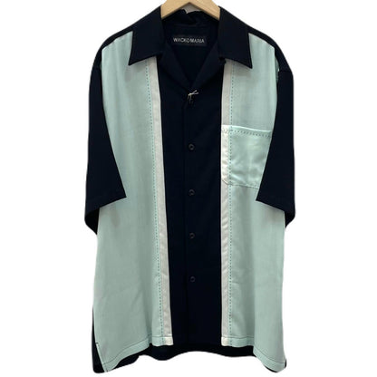 【中古】WACKOMARIA | ワコマリア SWITCHING SHIRT S/S TYPE-1 アロハシャツ 半袖シャツ　26SS-WMS-OC02 グリーン×ブラック サイズ：M【尾張小牧店】