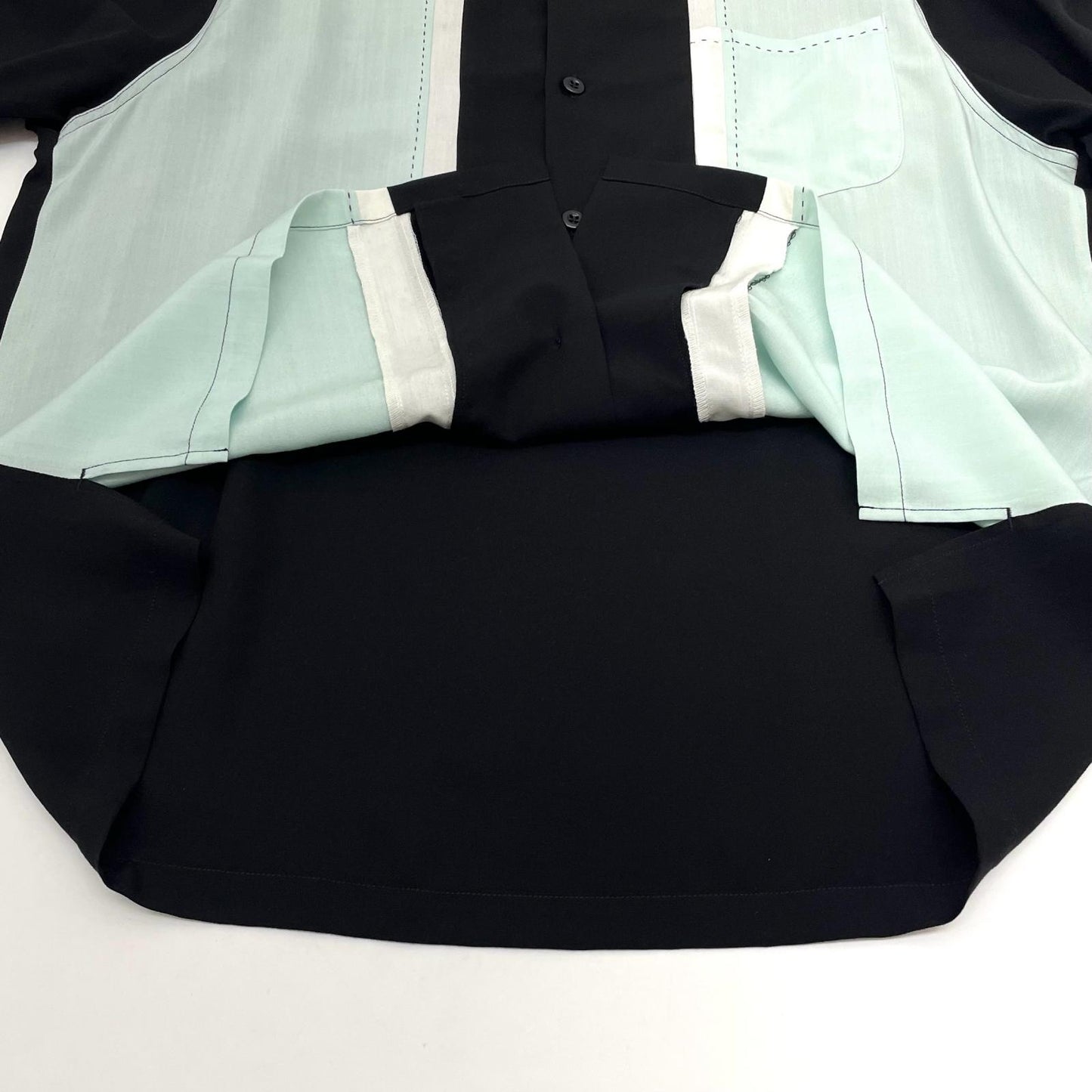 【中古】WACKOMARIA | ワコマリア SWITCHING SHIRT S/S TYPE-1 アロハシャツ 半袖シャツ　26SS-WMS-OC02 グリーン×ブラック サイズ：M【尾張小牧店】