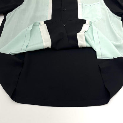 【中古】WACKOMARIA | ワコマリア SWITCHING SHIRT S/S TYPE-1 アロハシャツ 半袖シャツ　26SS-WMS-OC02 グリーン×ブラック サイズ：M【尾張小牧店】
