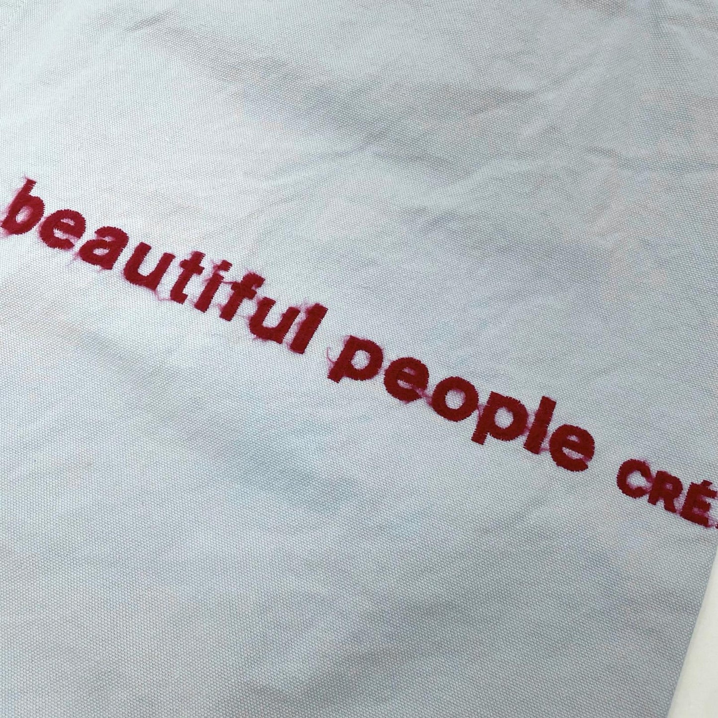 【中古】beautiful people | ビューティフルピープル brushed logo tote bag トートバッグ 1616611945 ブルー【尾張小牧店】