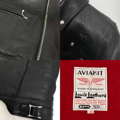 【中古】LEWIS LEATHER | ルイスレザー 441T レザージャケット ブラック サイズ：40【尾張小牧店】