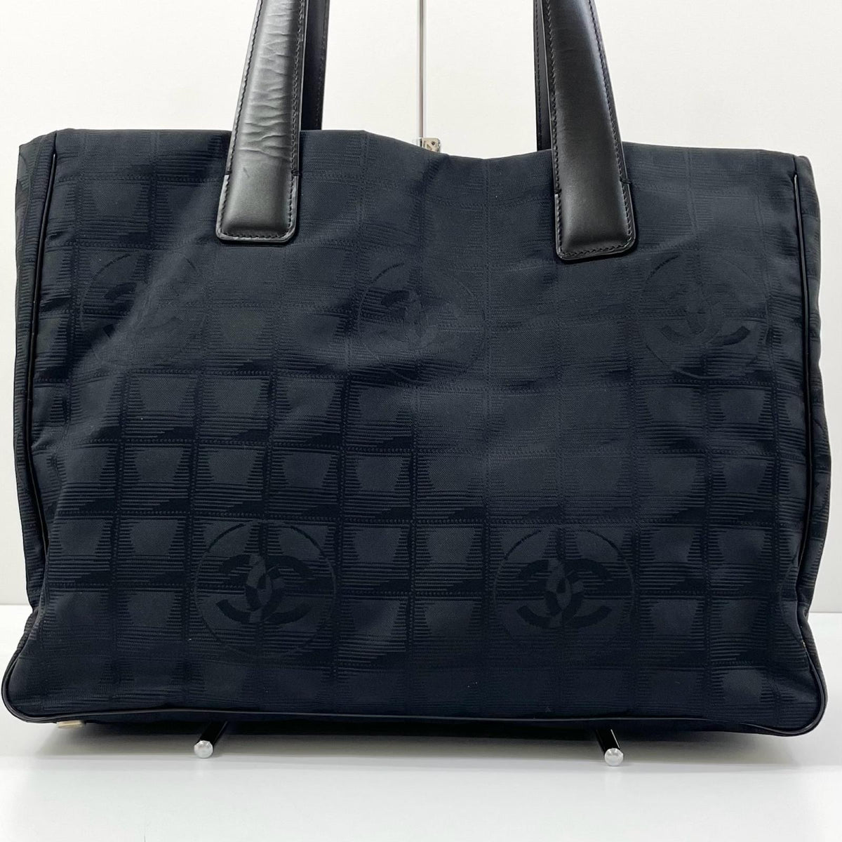 【中古】CHANEL | シャネル ニュートラベルライン トートバッグ ナイロンキャンバス ブラック【尾張小牧店】