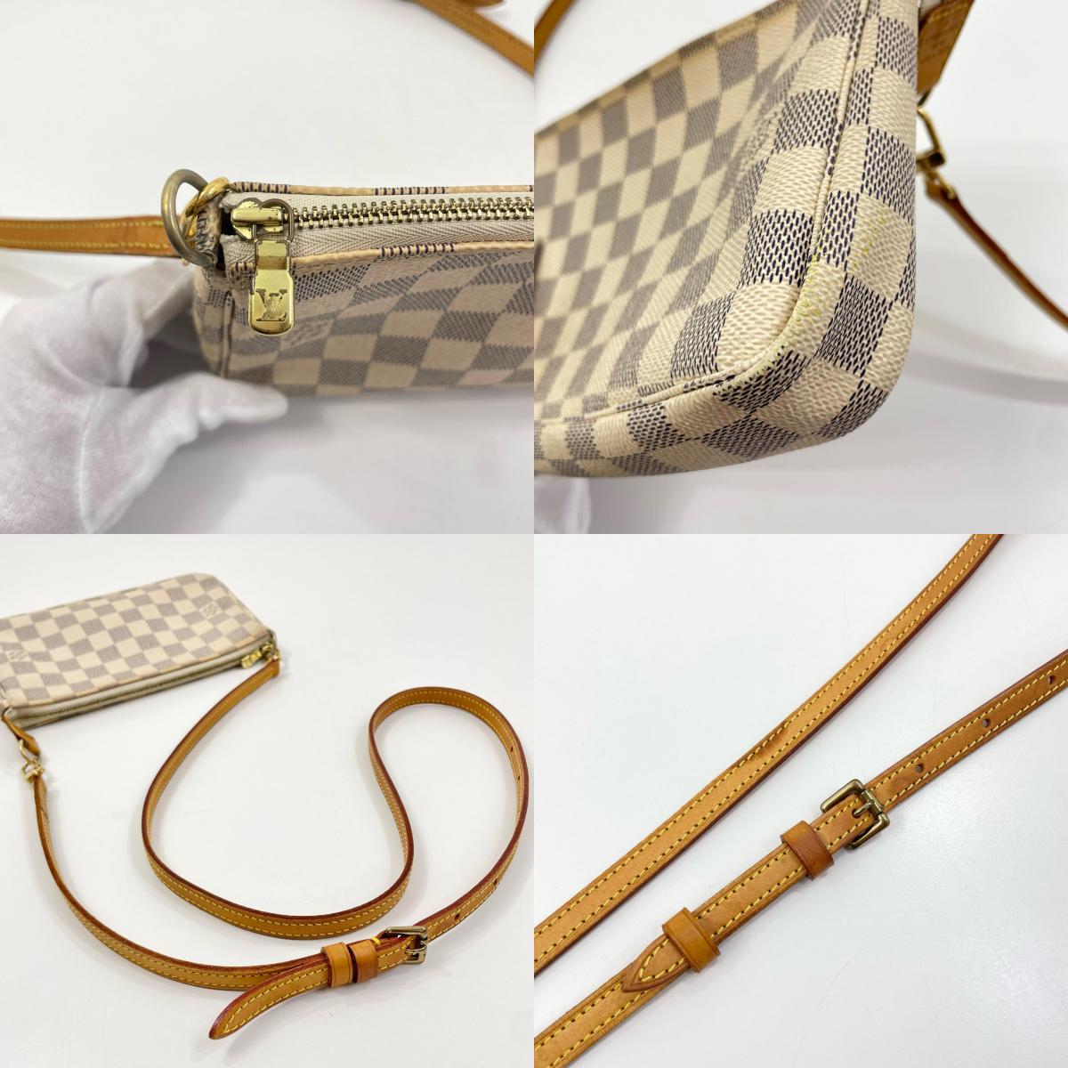 【中古】LOUIS VUITTON | ルイ・ヴィトン アクセソワール ダミエ アズール ショルダーバッグ N41207 ホワイト【尾張小牧店】