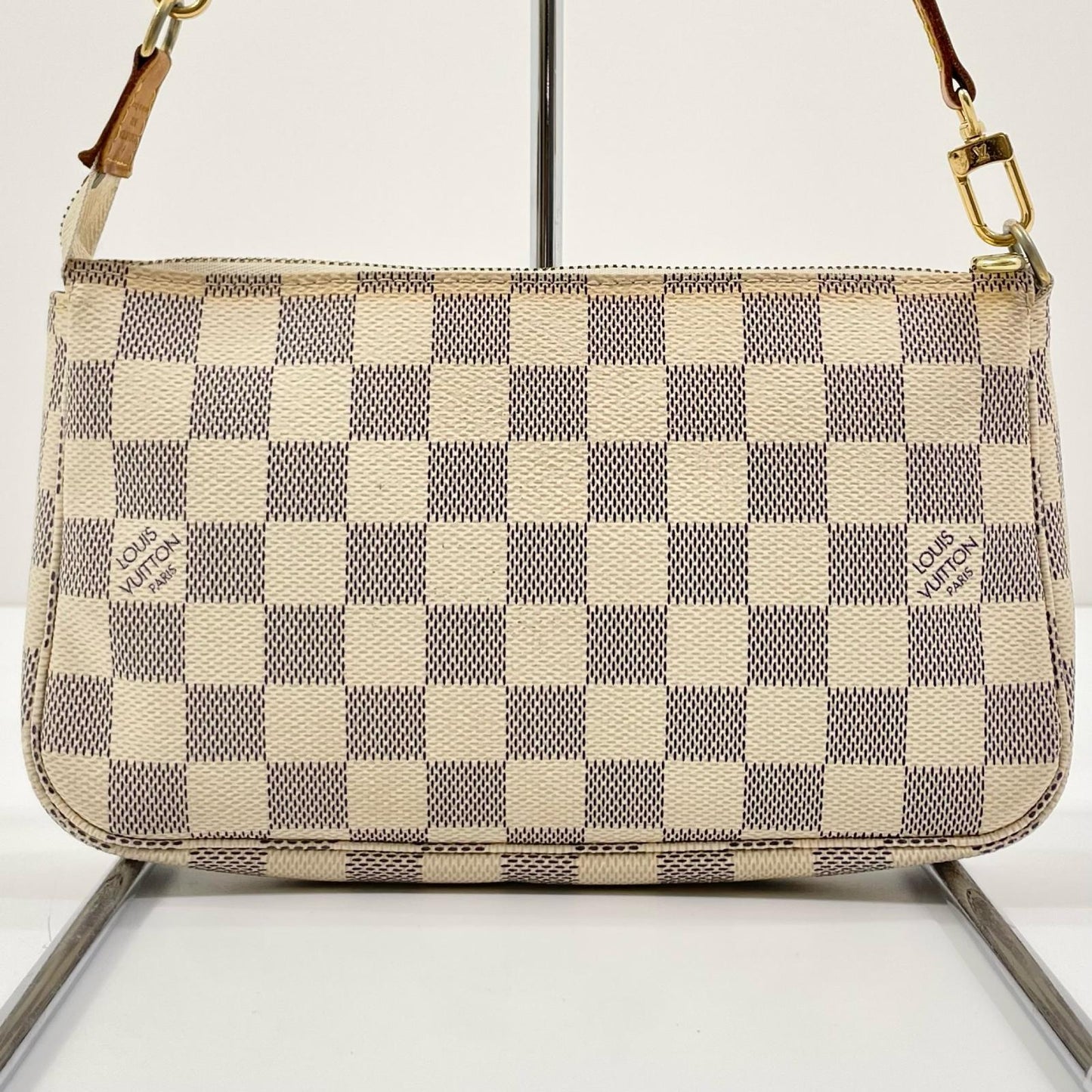【中古】LOUIS VUITTON | ルイ・ヴィトン アクセソワール ダミエ アズール ショルダーバッグ N41207 ホワイト【尾張小牧店】