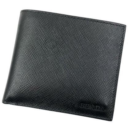 【中古】PRADA | プラダ サフィアーノ 二つ折り財布 2M0738 ブラック【尾張小牧店】