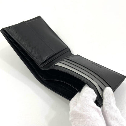 【中古】PRADA | プラダ サフィアーノ 二つ折り財布 2M0738 ブラック【尾張小牧店】