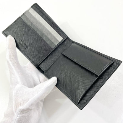 【中古】PRADA | プラダ サフィアーノ 二つ折り財布 2M0738 ブラック【尾張小牧店】