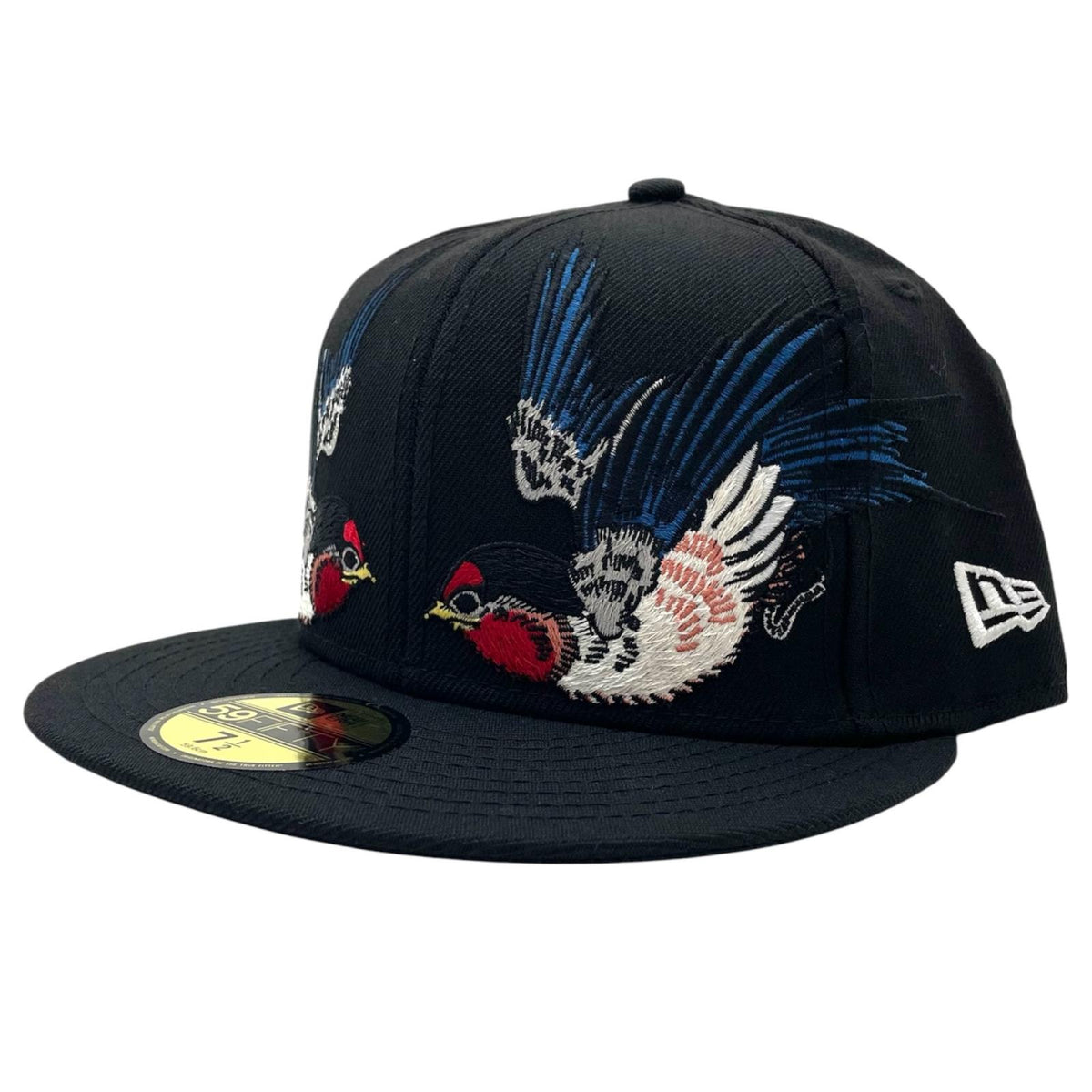 【中古】NEW ERA×石川真澄 | ニューエラ 7 1/2 (59.6cm)　浮世絵師 燕キャップ 帽子　ブラック【尾張小牧店】