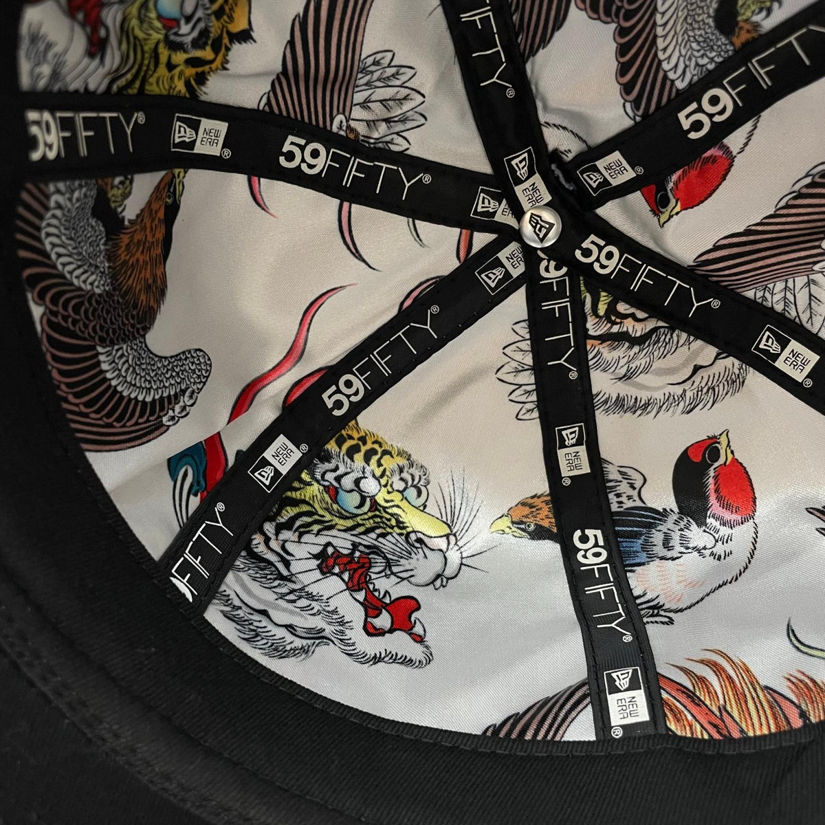 【中古】NEW ERA×石川真澄 | ニューエラ 7 1/2 (59.6cm)　浮世絵師 燕キャップ 帽子　ブラック【尾張小牧店】