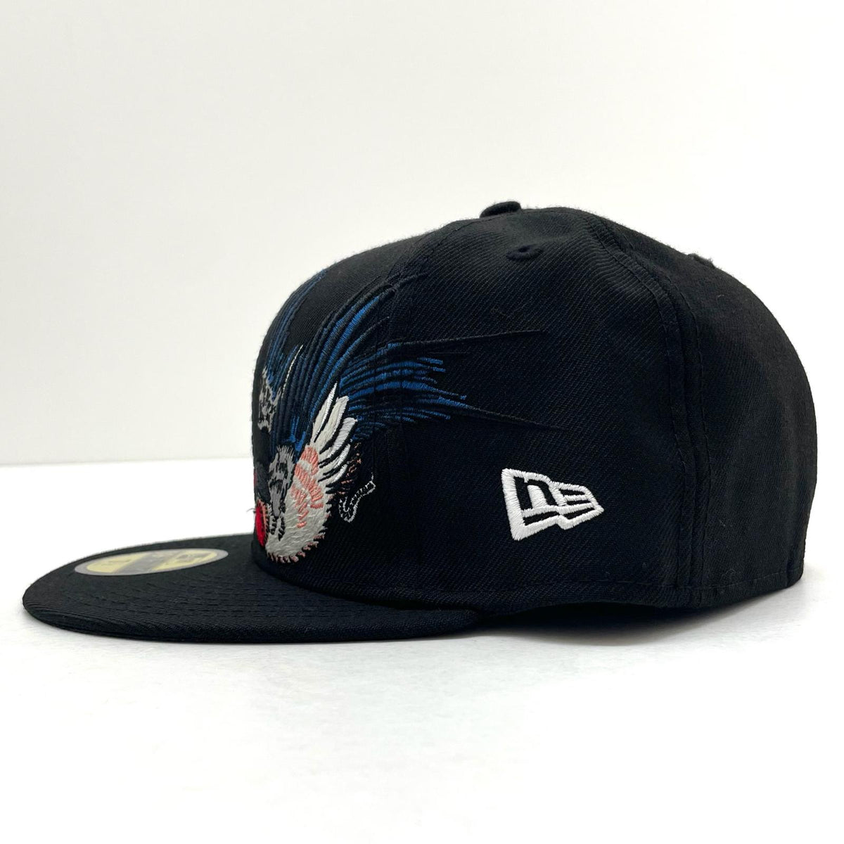【中古】NEW ERA×石川真澄 | ニューエラ 7 1/2 (59.6cm)　浮世絵師 燕キャップ 帽子　ブラック【尾張小牧店】
