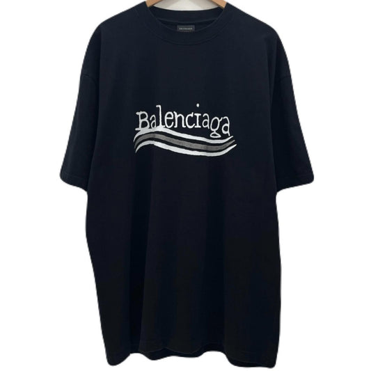 【中古】BALENCIAGA | バレンシアガ Political Campaign Oversized T-shirt 半袖Ｔシャツ ブラック サイズ：M【尾張小牧店】