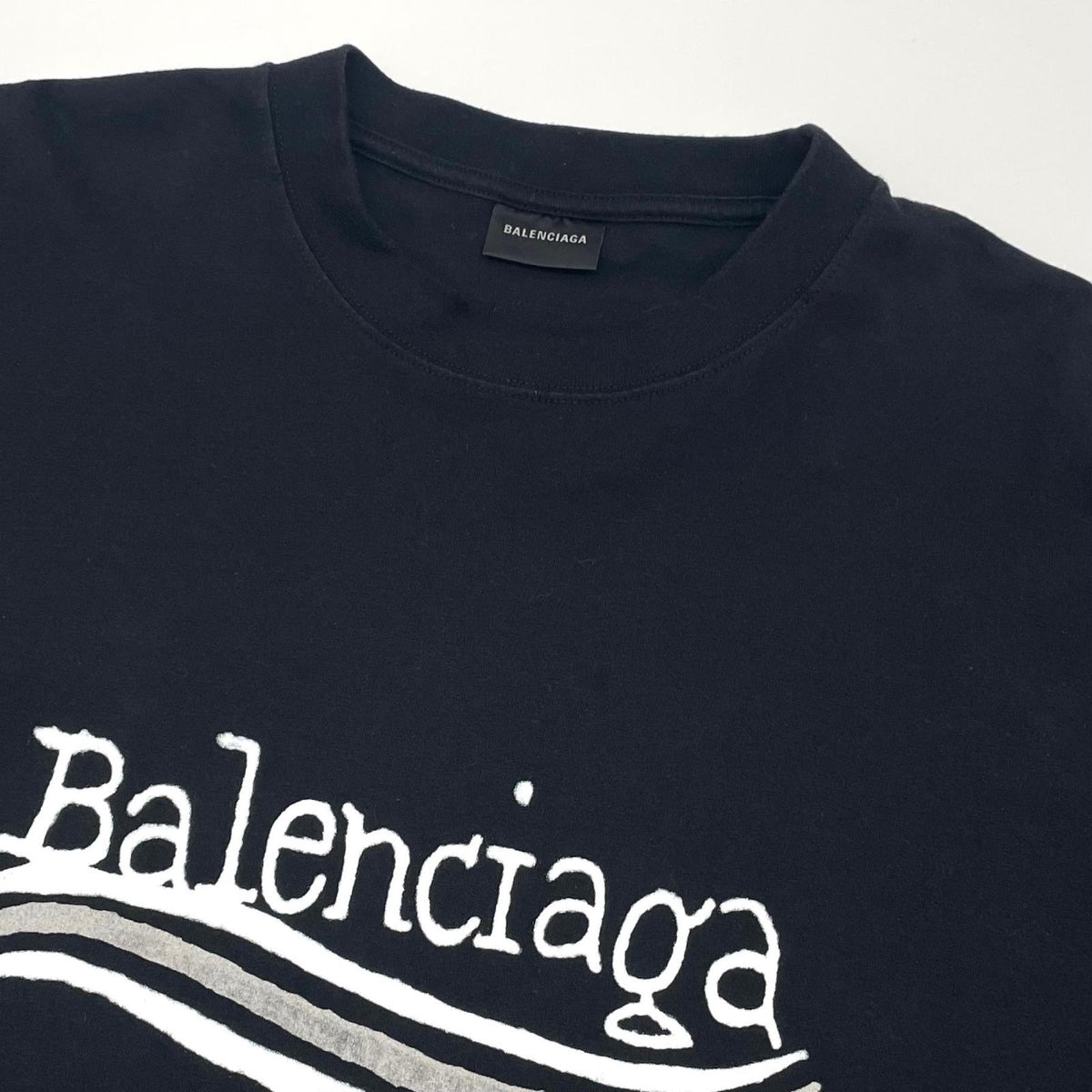 【中古】BALENCIAGA | バレンシアガ Political Campaign Oversized T-shirt 半袖Ｔシャツ ブラック サイズ：M【尾張小牧店】