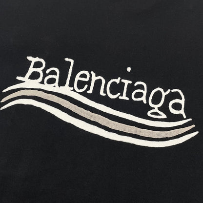 【中古】BALENCIAGA | バレンシアガ Political Campaign Oversized T-shirt 半袖Ｔシャツ ブラック サイズ：M【尾張小牧店】