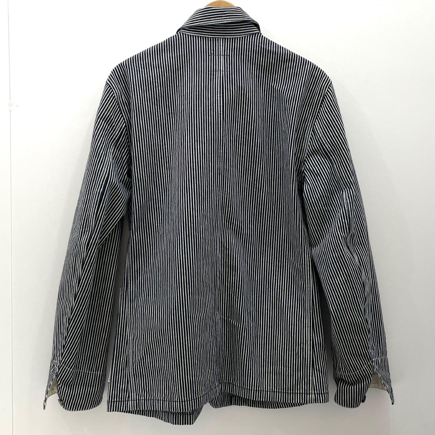 【中古】児島ジーンズ | コジマジーンズ　ストライプ柄 カバーオール ネイビー×ホワイト サイズ：M【尾張小牧店】