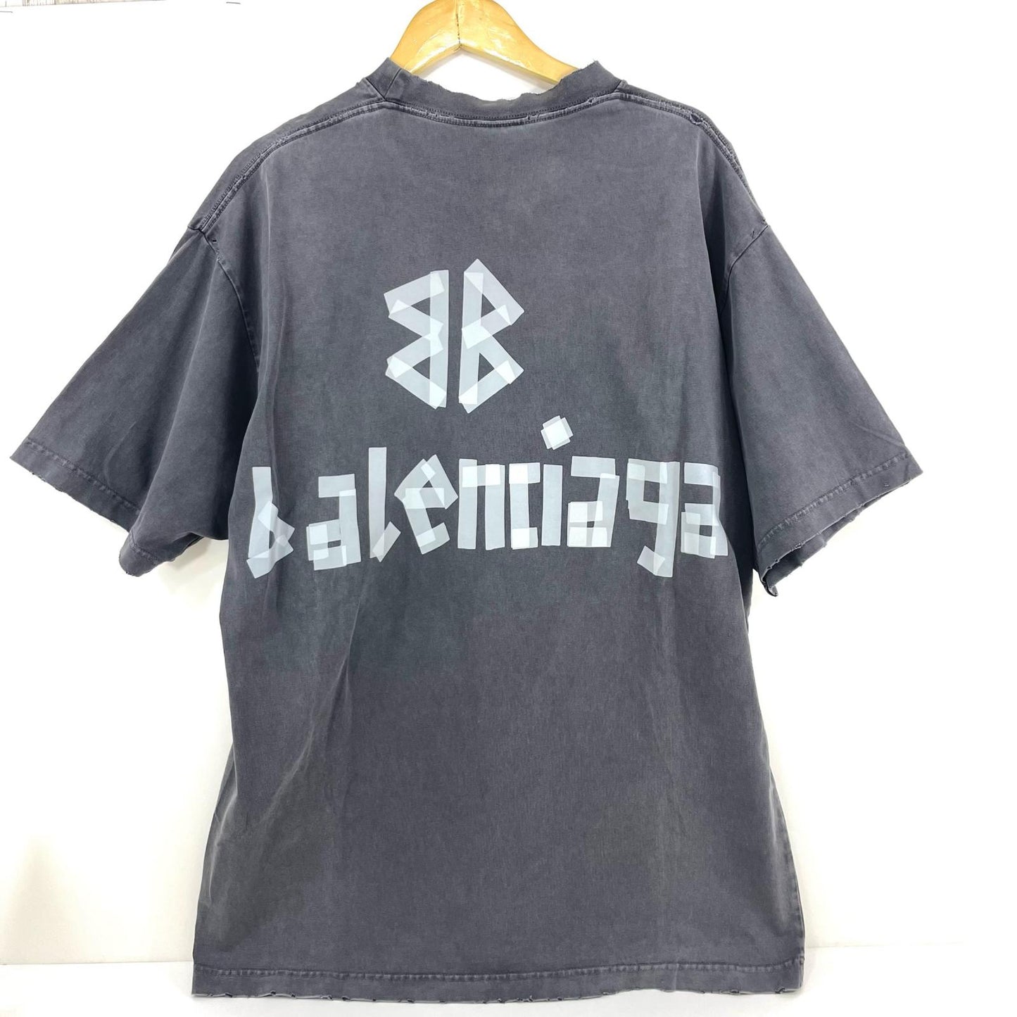 BALENCIAGA | バレンシアガ Tape Type T-Shirt 半袖Ｔシャツ 764235 TRVK1 グレー サイズ：M【尾張小牧店】
