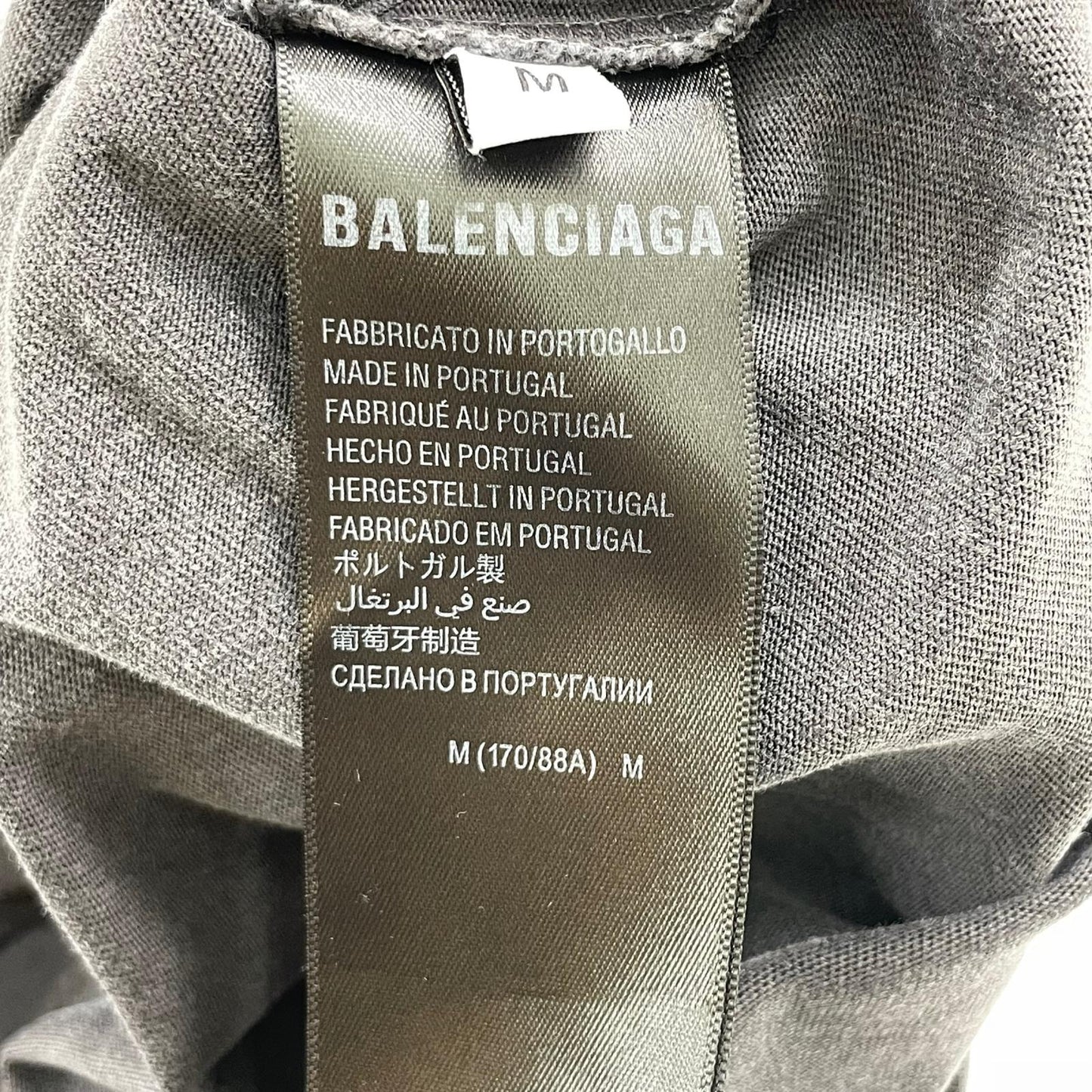 BALENCIAGA | バレンシアガ Tape Type T-Shirt 半袖Ｔシャツ 764235 TRVK1 グレー サイズ：M【尾張小牧店】