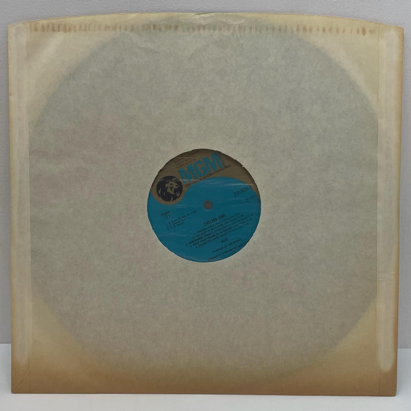【尾張小牧店】LP NICO / CHELSEA GIRL 2353 025　MGM青金ライオンレベル / マトA//1 ▽420刻印【レトロ】【中古】