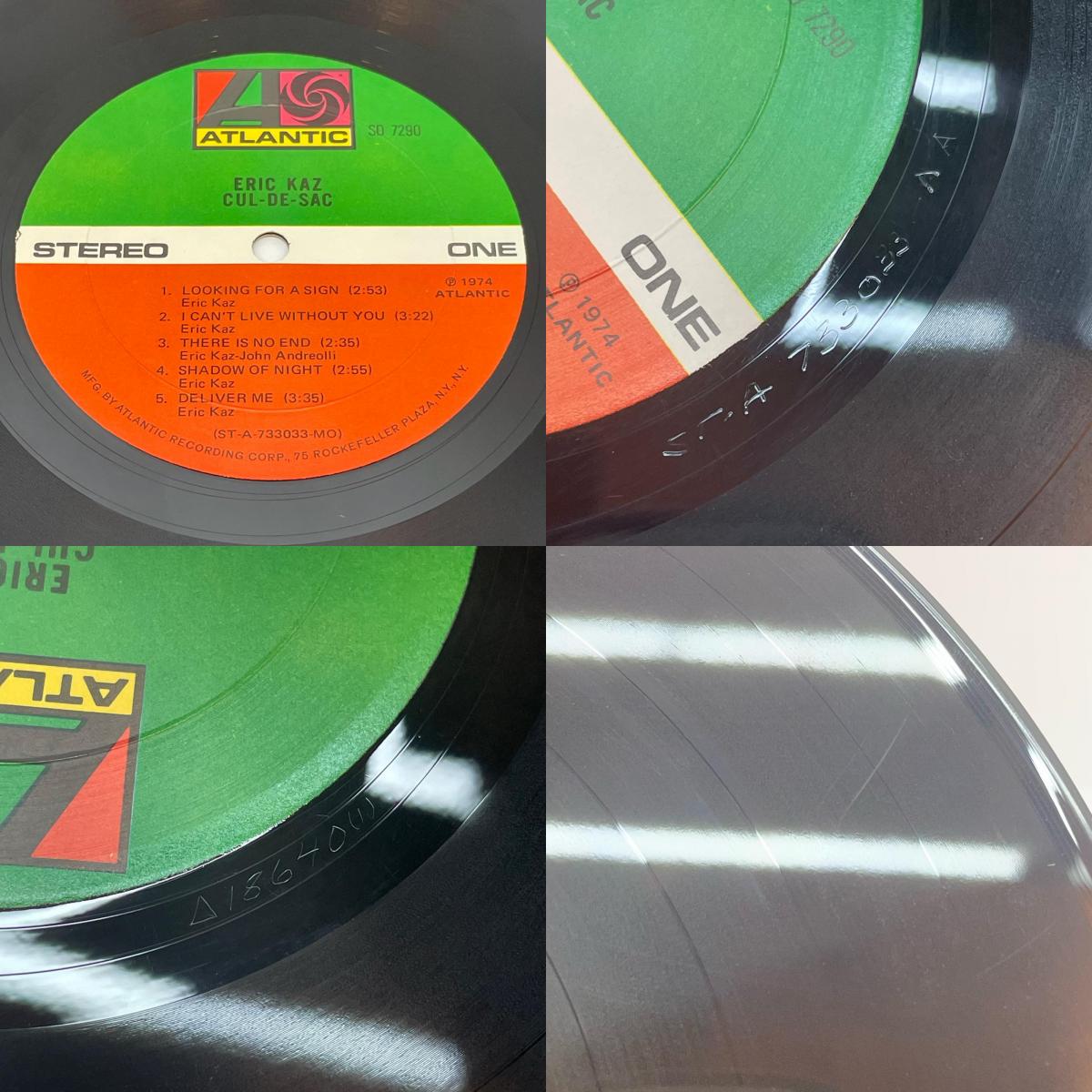 【尾張小牧店】LP エリック・カズ / ERIC KAZ　CUL-DE-SAC　SD7290　ST-A　733033-AA　△18640（1）刻印【レトロ】【中古】