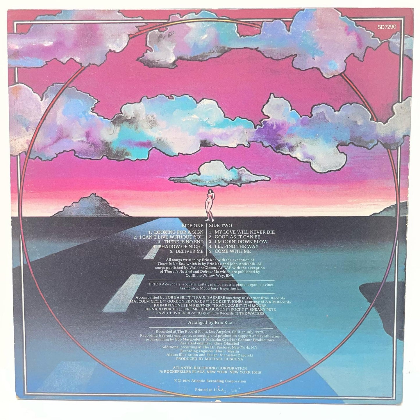 【尾張小牧店】LP エリック・カズ / ERIC KAZ　CUL-DE-SAC　SD7290　ST-A　733033-AA　△18640（1）刻印【レトロ】【中古】