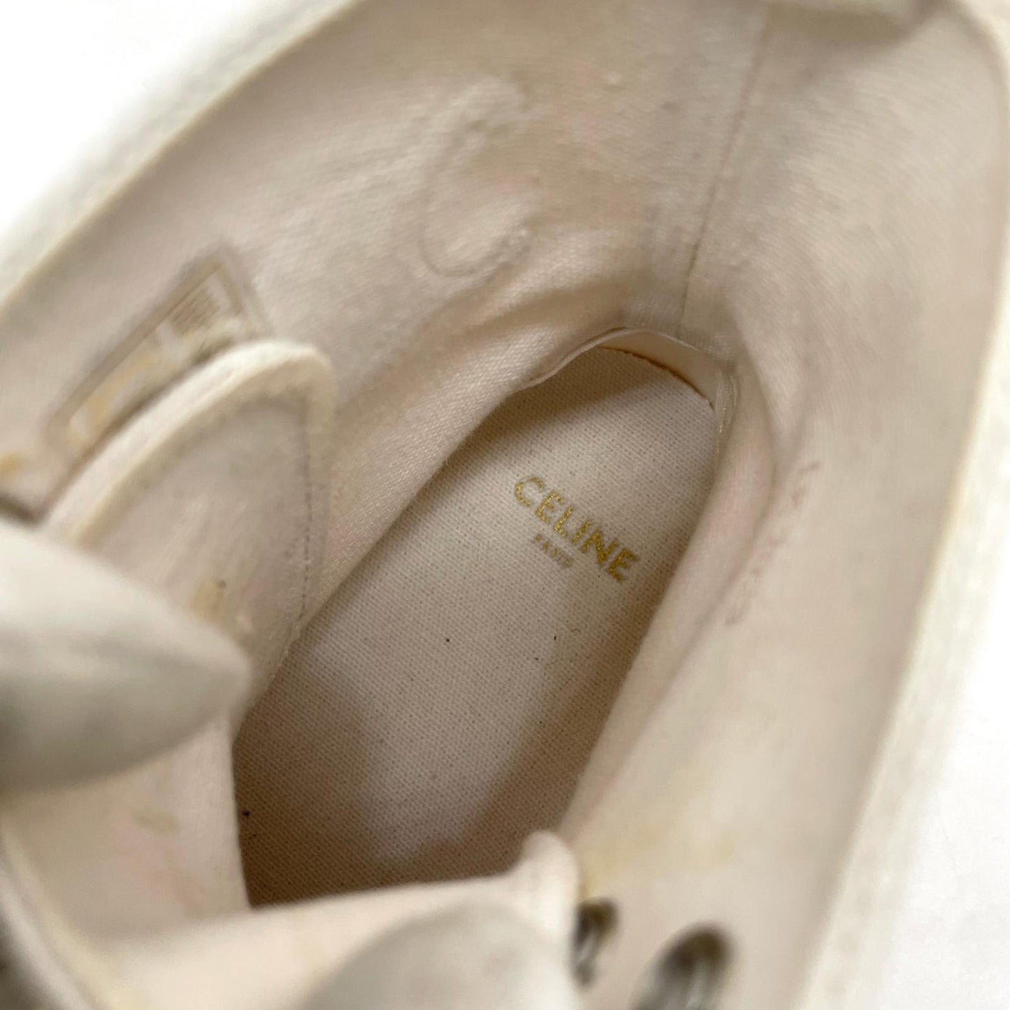【中古】CELINE | セリーヌ　トリオンフ ハイカットスニーカー LK2023　ホワイト 22cm【尾張小牧店】
