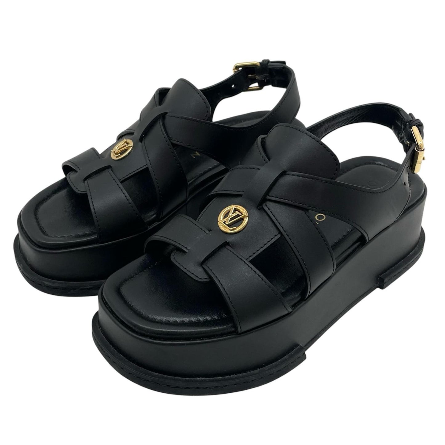 【中古】LOUIS VUITTON | ルイ・ヴィトン　マヤライン サンダル LS0234 サンダル ブラック 22.5cm【尾張小牧店】