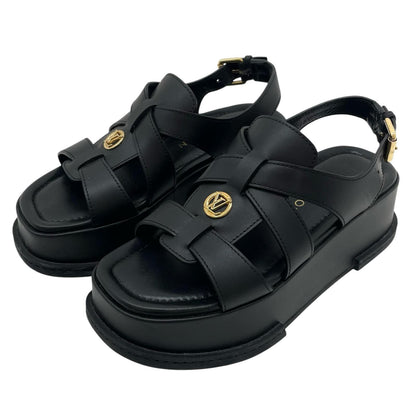 【中古】LOUIS VUITTON | ルイ・ヴィトン　マヤライン サンダル LS0234 サンダル ブラック 22.5cm【尾張小牧店】
